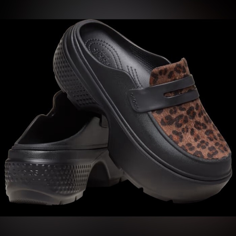 CROCS |  Cheetah Stomp Loafers NWT